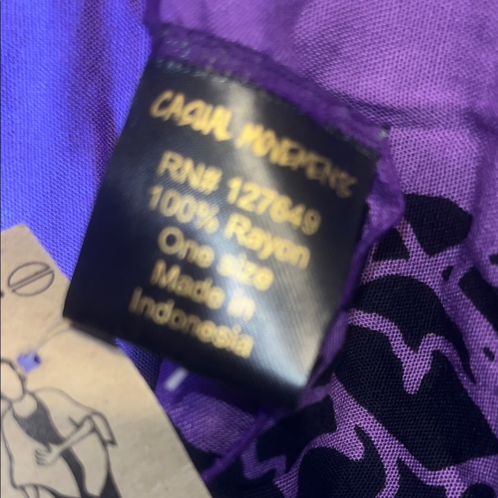 Purple and Black Sarong Swim Cover-Up - Picture 4 of 5